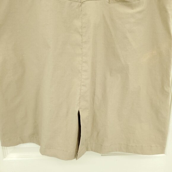 Athleta Lightweight/Quick-Dry A-Line Pleated Cargo Pocket Skirt 10 Tan - Picture 11 of 16